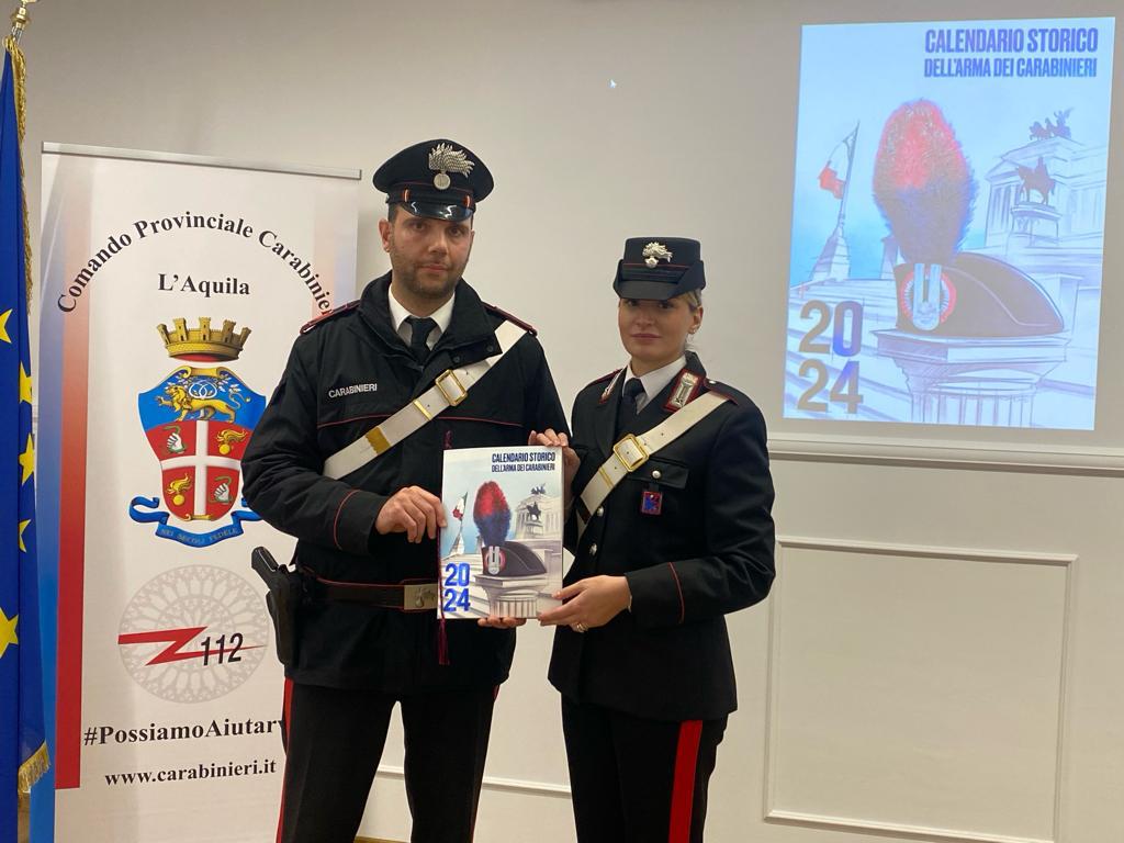 Presentato il Calendario Storico 2024 dedicato all'impegno dei Carabinieri  - News Town L'Aquila Abruzzo
