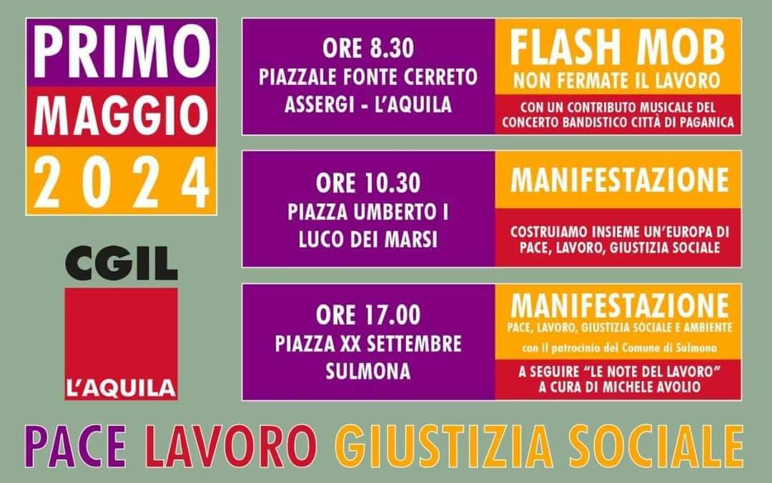 L'Aquila si prepara al Primo Maggio: tutti gli appuntamenti - News Town