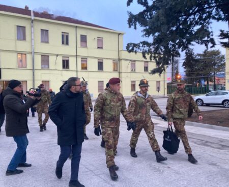 L’Aquila: arrivo dei 550 volontari in ferma iniziale caserma G.Pasquali