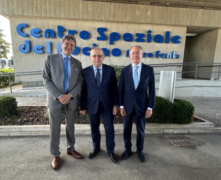 Telespazio: visita del commissario europeo per la Difesa e lo Spazio Andrius Kubilius