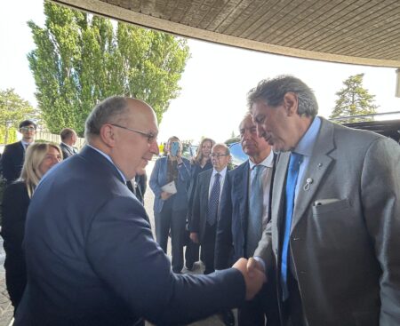 Telespazio: visita del commissario europeo per la Difesa e lo Spazio Andrius Kubilius