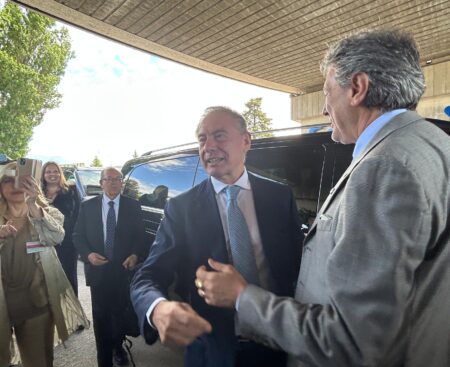 Telespazio: visita del commissario europeo per la Difesa e lo Spazio Andrius Kubilius