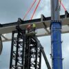 L’Aquila: montaggio impalcato ponte Belvedere