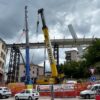 L’Aquila: montaggio impalcato ponte Belvedere