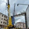 L’Aquila: montaggio impalcato ponte Belvedere