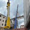 L’Aquila: montaggio impalcato ponte Belvedere
