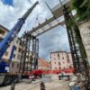 L’Aquila: montaggio impalcato ponte Belvedere