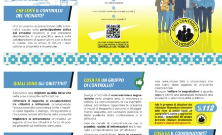 Controllo di vicinato: il vademecum operativo del Comune