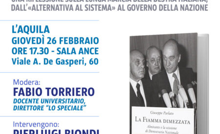 Nazione Futura, all’Aquila il convegno “La fiamma dimezzata” con Gianfranco Fini