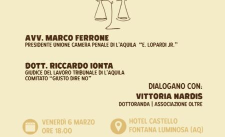 L’Aquila: il 6 marzo “Referendum giustizia: le ragioni del sì e del no”