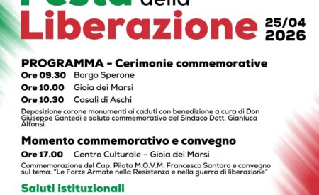 Gioia dei Marsi celebra il 25 aprile fra memoria e futuro