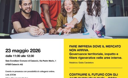 Imprenditoria giovanile e governance territoriale, un incontro a Calascio