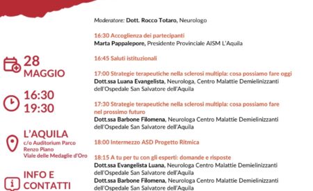 Sclerosi Multipla, un convegno per conoscere, convivere e innovare