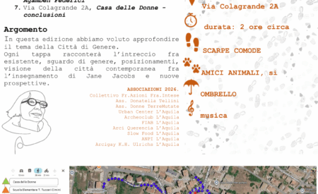 L’Aquila: il 16 maggio la “Jane’s Walk”, al centro la “città di genere”
