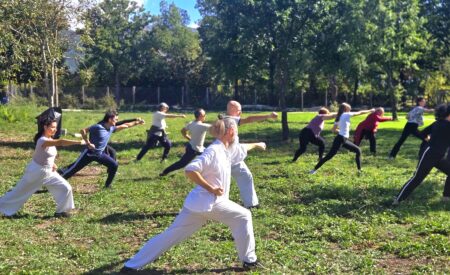 Una lezione di Tai Chi negli Orti Sociali di Preturo