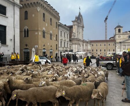 L’Aquila: il villaggio di Coldiretti a piazza Duomo